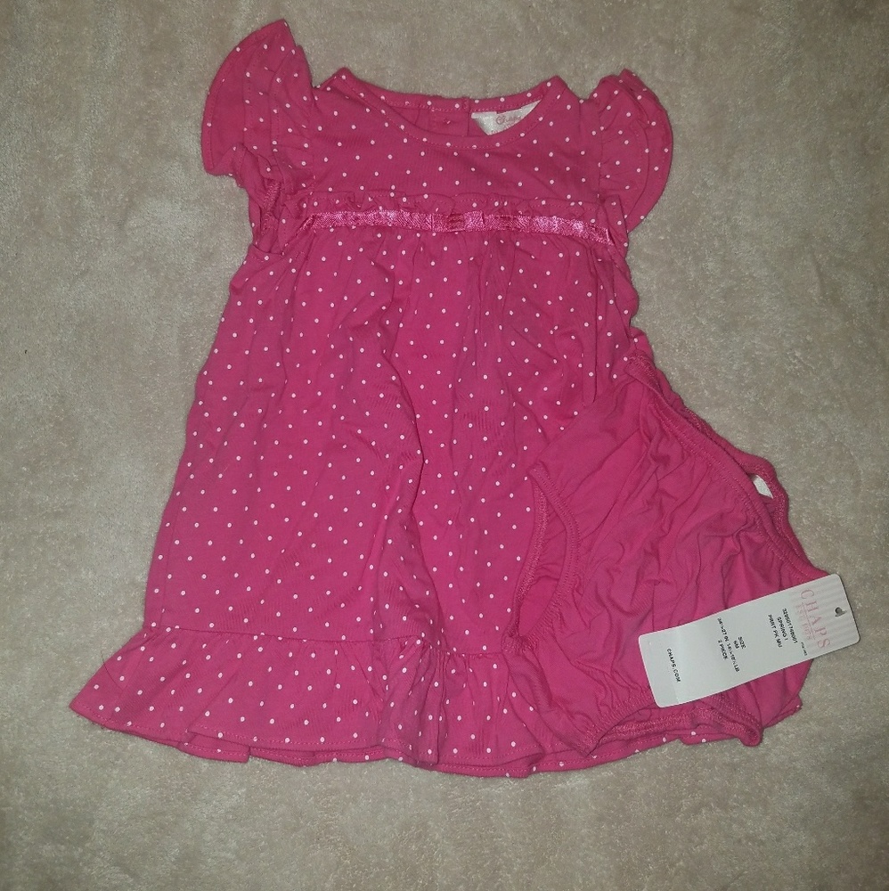 NWT Chaps 2 piece dress set ~ 6 mo